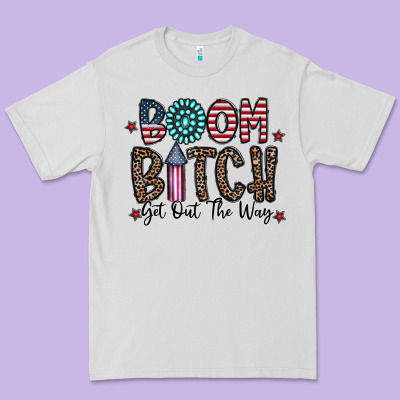 Boom Bitch Premium Tee Designed By Cowhidedigitalart