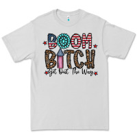 Dove Grey boom bitch Premium Tee - CowhideDigitalArt