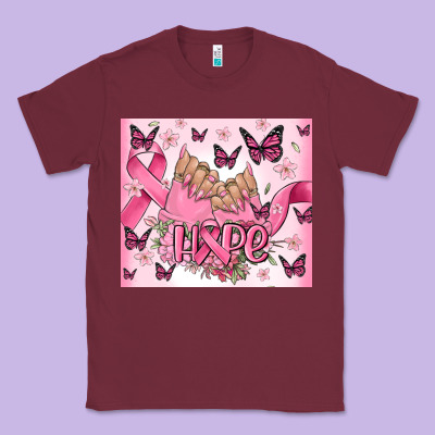 Breast Cancer Nails Hope Classic Tee Designed By Maliassmallbusiness