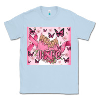 Dusty Blue breast cancer nails hope Classic Tee - MaliasSmallBusiness