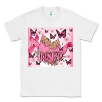 White breast cancer nails hope Classic Tee - MaliasSmallBusiness