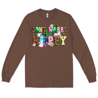 Chestnut Don't worry be hoppy Long Sleeve Tee - NancyCooperArtShop