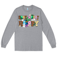 Heather Grey Don't worry be hoppy Long Sleeve Tee - NancyCooperArtShop