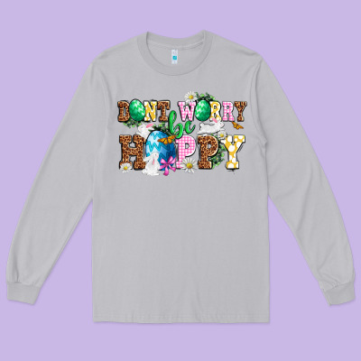 Don't Worry Be Hoppy Long Sleeve Tee Designed By Nancycooperartshop