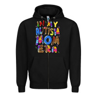 Black in my autism mom era Zipper Hoodie - Artiststas