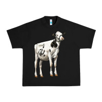 Black Holstein Heifer Urban Heavy Tee - LillyAllenDesigns