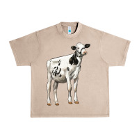 French Oak Holstein Heifer Urban Heavy Tee - LillyAllenDesigns
