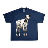 Navy Holstein Heifer Urban Heavy Tee - LillyAllenDesigns