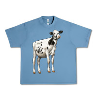 Pebble Blue Holstein Heifer Urban Heavy Tee - LillyAllenDesigns