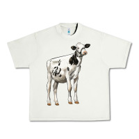 Pistachio Holstein Heifer Urban Heavy Tee - LillyAllenDesigns