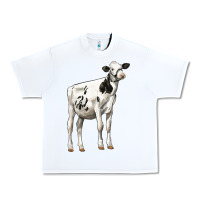 White Holstein Heifer Urban Heavy Tee - LillyAllenDesigns