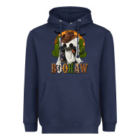 Navy Boohaw Western Heavyweight Hoodie - texasbilliewilder