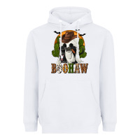 White Boohaw Western Heavyweight Hoodie - texasbilliewilder