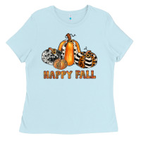 Baby Blue happy fall Ladies Tee - JahusDesignShop