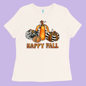 Happy Fall Ladies Tee Designed By Jahusdesignshop