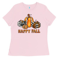 Bubblegum Pink happy fall Ladies Tee - JahusDesignShop