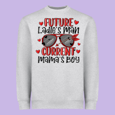 Future Ladies Man Current Mamas Boy Heavyweight Sweatshirt Designed By Maliassmallbusiness