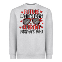 Heather Grey future ladies man current mamas boy Heavyweight Sweatshirt - MaliasSmallBusiness