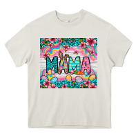 Cream Easter Mama Leopard tumbler Easter Day Heavy Core Tee - Neo Western