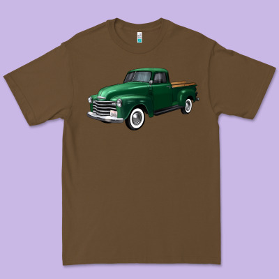 Western Green Truck Right 34 View Premium Tee Designed By Fadigitalartstudio