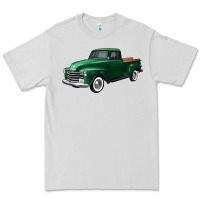Dove Grey western green truck right 34 view Premium Tee - FaDigitalArtStudio