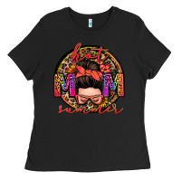 Black hot mom summer messy bun Ladies Tee - Zillion Design Studio
