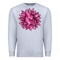 Heather Grey Breast Cancer Sunflower Premium Sweatshirt - texasbilliewilder