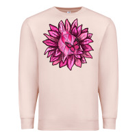Pale Pink Breast Cancer Sunflower Premium Sweatshirt - texasbilliewilder