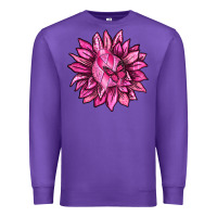 Purple Breast Cancer Sunflower Premium Sweatshirt - texasbilliewilder