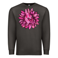 Smoke Breast Cancer Sunflower Premium Sweatshirt - texasbilliewilder