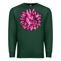 Sports Green Breast Cancer Sunflower Premium Sweatshirt - texasbilliewilder