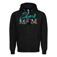 Black show mom aztec cowhide black angus Zipper Hoodie - Artiststas