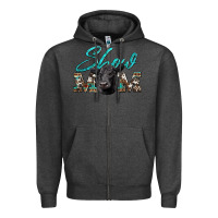 Charcoal Heather show mom aztec cowhide black angus Zipper Hoodie - Artiststas