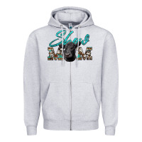Heather Grey show mom aztec cowhide black angus Zipper Hoodie - Artiststas
