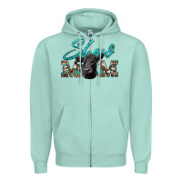 Seafoam show mom aztec cowhide black angus Zipper Hoodie - Artiststas