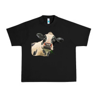 Black holstein heifer face Urban Heavy Tee - LillyAllenDesigns
