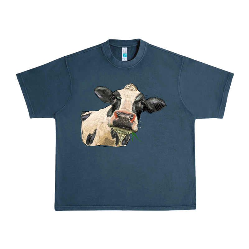 Holstein Heifer Face Urban Heavy Tee by LillyAllenDesigns | Teevron