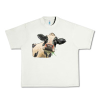 Pistachio holstein heifer face Urban Heavy Tee - LillyAllenDesigns