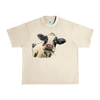 Sandshell holstein heifer face Urban Heavy Tee - LillyAllenDesigns