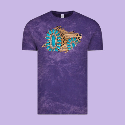 Gemstone Wood Leopard Patch Vintage Tee Designed By Adodesignshop