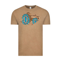 Vintage Coffee gemstone wood leopard patch Vintage Tee - AdoDesignShop