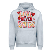Heather Grey Love never fails Urban Hoodie - FaDigitalArtStudio