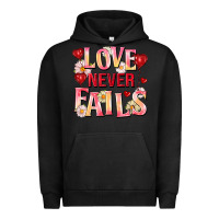 Pigment Black Love never fails Urban Hoodie - FaDigitalArtStudio