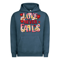 Pigment Midnight Navy Love never fails Urban Hoodie - FaDigitalArtStudio