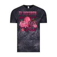 Cloud Black In october we wear pink Vintage Tee - NancyCooperArtShop