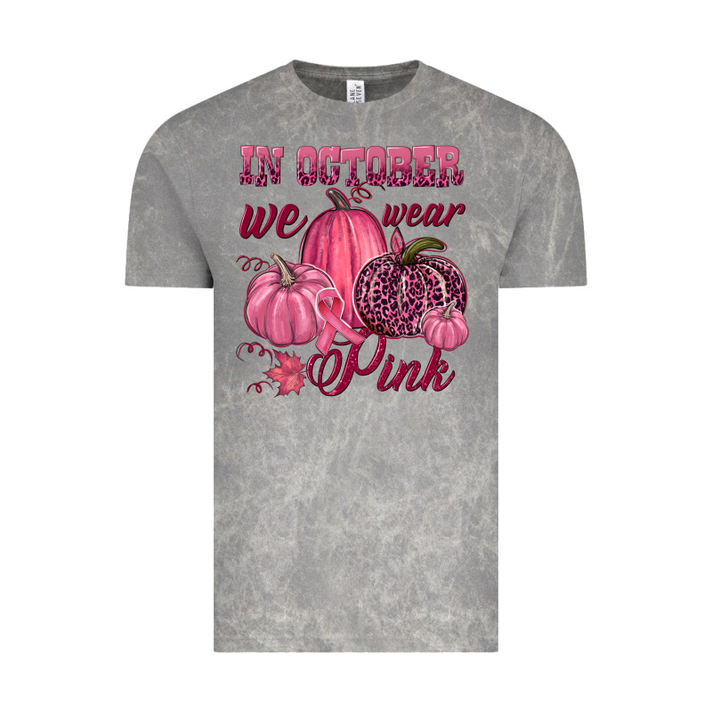 In October We Wear Pink Vintage Tee by NancyCooperArtShop | Teevron