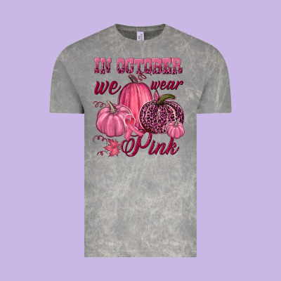 In October We Wear Pink Vintage Tee Designed By Nancycooperartshop
