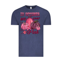 Vintage Denim In october we wear pink Vintage Tee - NancyCooperArtShop
