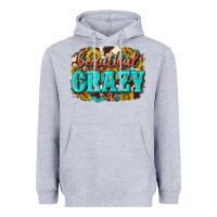 Heather Grey Western Beautiful Crazy Heavyweight Hoodie - texasbilliewilder