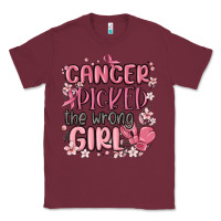 Burgundy cancer picked the wrong girl malia Classic Tee - MaliasSmallBusiness